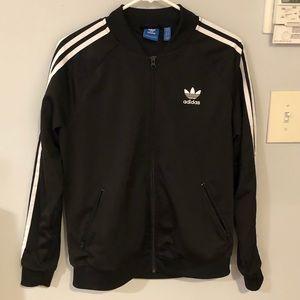 Adidas Womana black track zip up athletic jacket